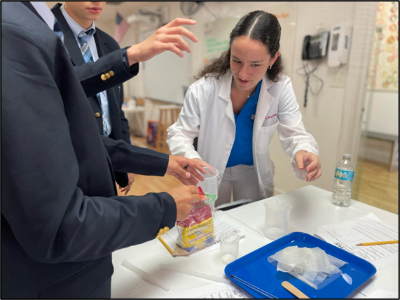 STEM instruction at a partner school